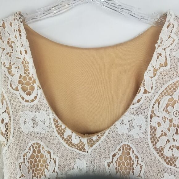 Aakash Off White Tunic Top. Size S - Picture 8 of 12